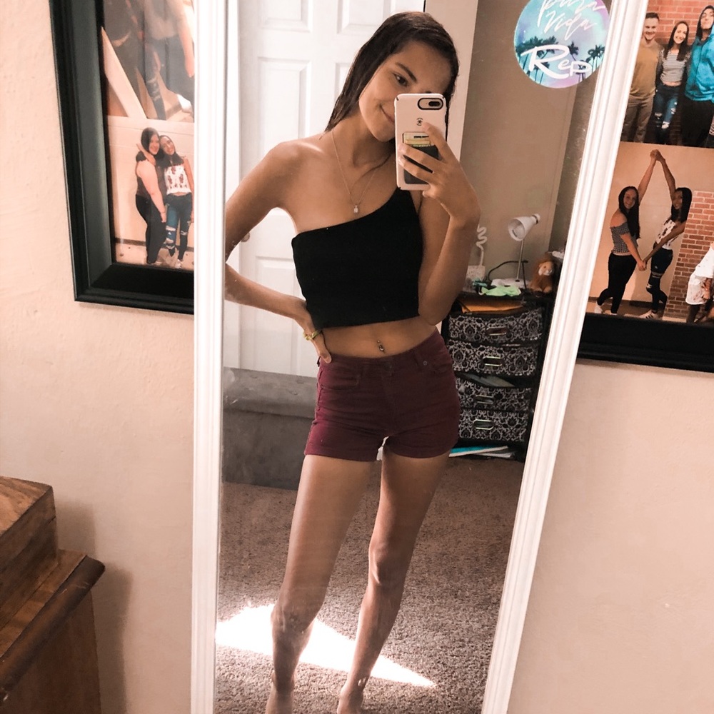 high waisted jean shorts